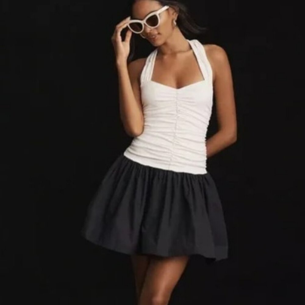 Anthropologie Maeve Halter Twofer Mini Dress